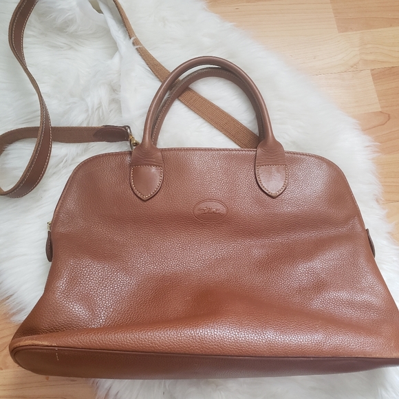 longchamp leather shoulder bag